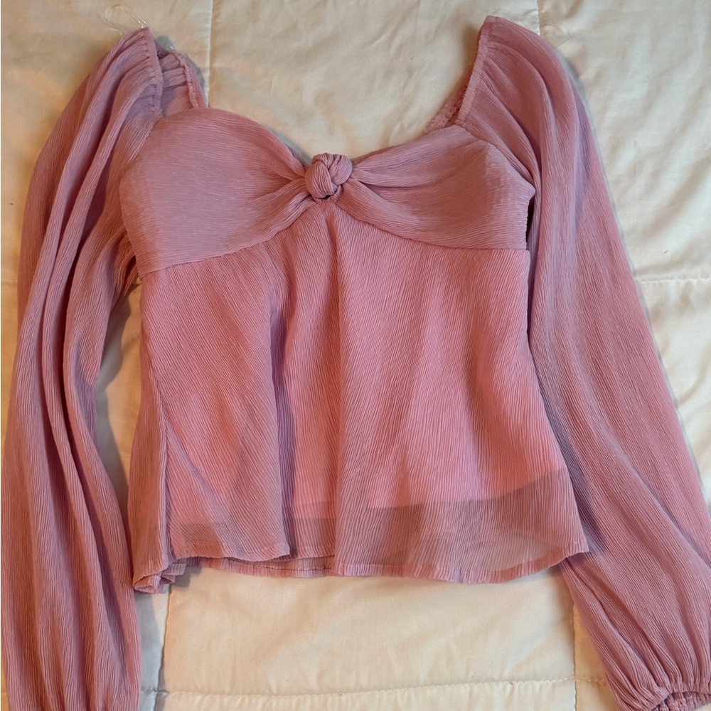 Lily Star Pink Knot Detail Blouse